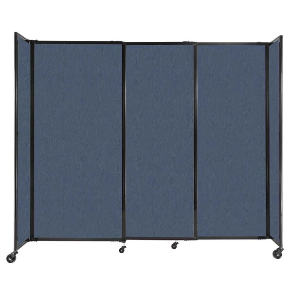 StraightWall Sliding Portable Partition 7'2" x 6' Ocean Fabric